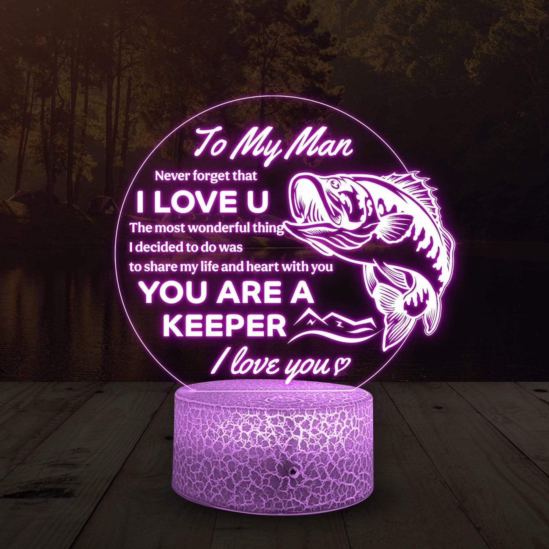 Never Forget That I Love You, 7 Colours Night Light Gifts For Husband-Jessemade AU