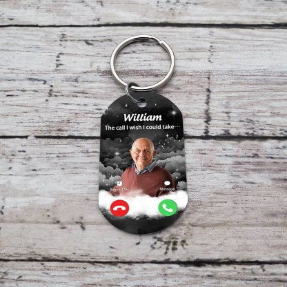 Personalised Photo & Name Keychain Memorial Gift "The Call I Wish I Could Take"-Jessemade AU