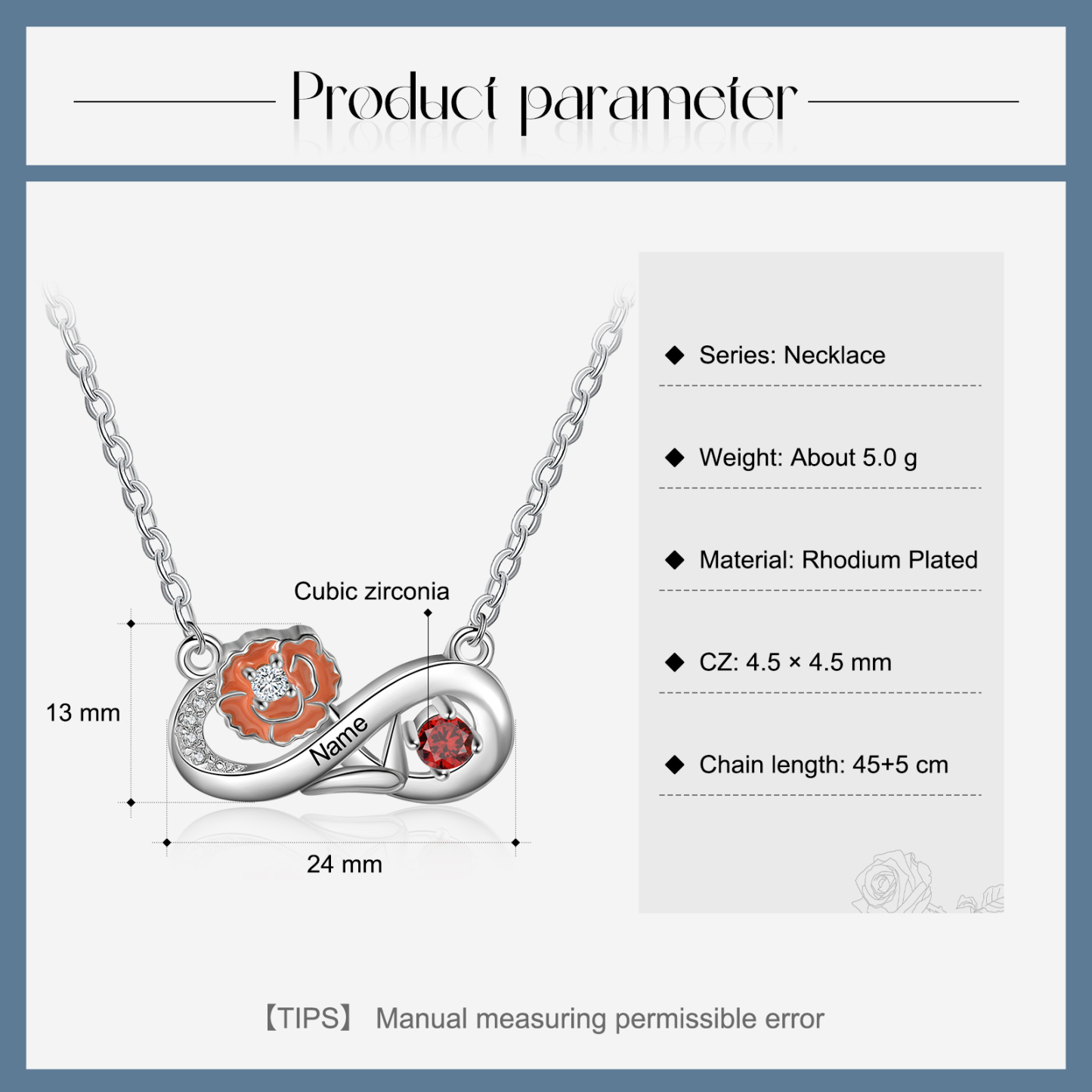 Personalised January Birthflower Necklace With Birthstone Gift For Women-Jessemade AU