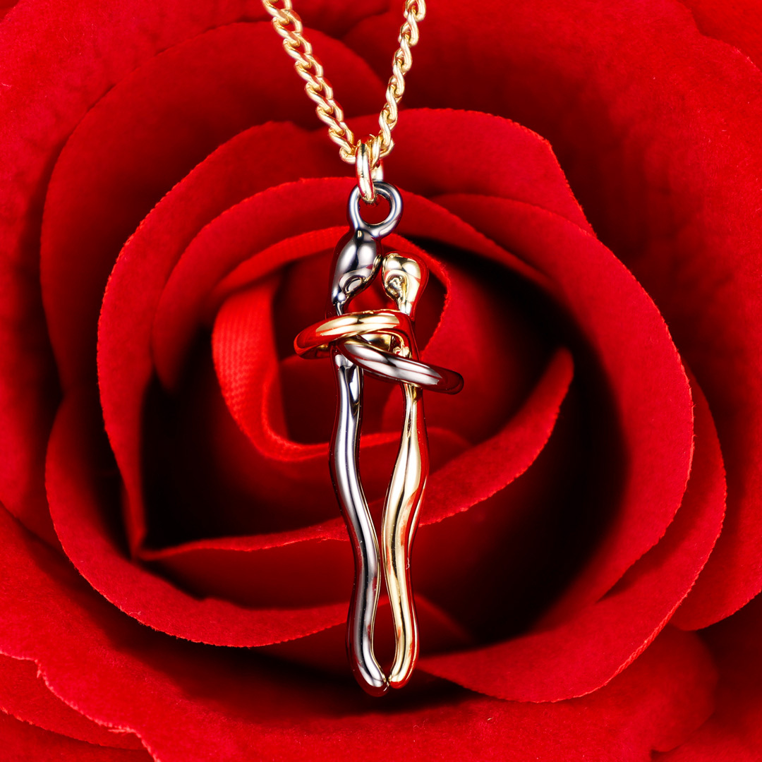 Couple Hug Necklace Valentine's Day Gifts for Couple-Jessemade AU