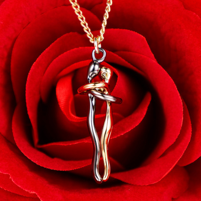 Couple Hug Necklace Valentine's Day Gifts for Couple-Jessemade AU