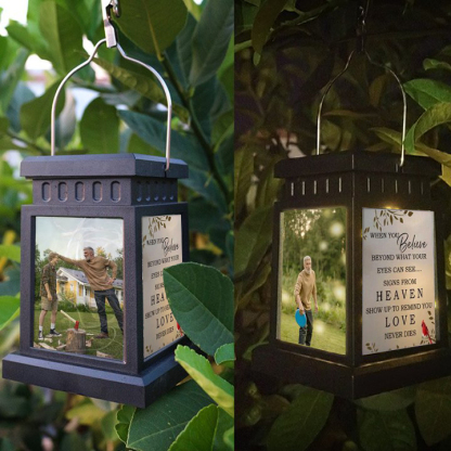 Solar Light Personalised Photo Memorial Lantern Lamp Sympathy Lantern Bereavement Gift Loss of a Loved One-Jessemade AU