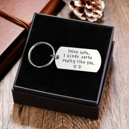 Valentines Day Gifts, Driver safe, I kinda sorta really like you,  Personalised Keychain For  Him or Her-Jessemade AU