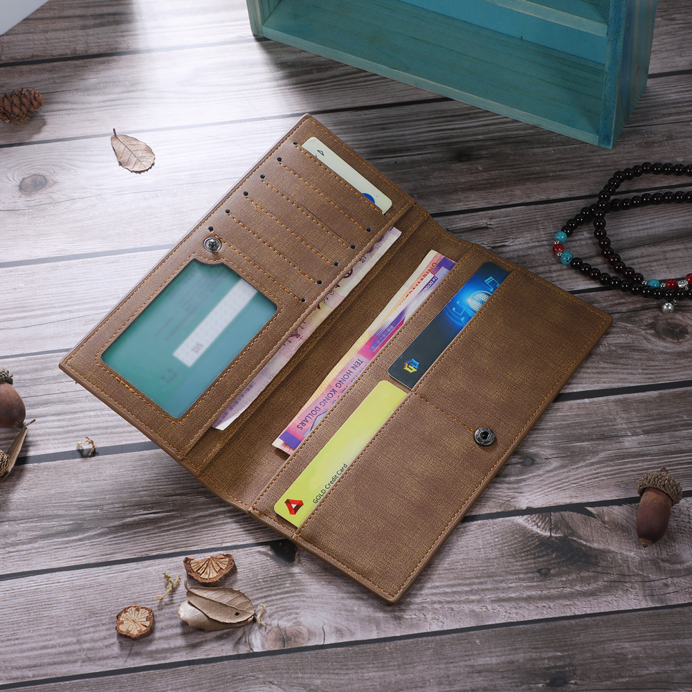 Personalised Leather Wallet Engraved Photo Long Purse Gifts For Men-Jessemade AU