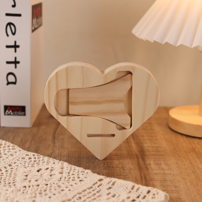 Personalised Photo Wooden Heart Keepsake Custom Date Desktop Ornament Anniversary Gifts-Jessemade AU
