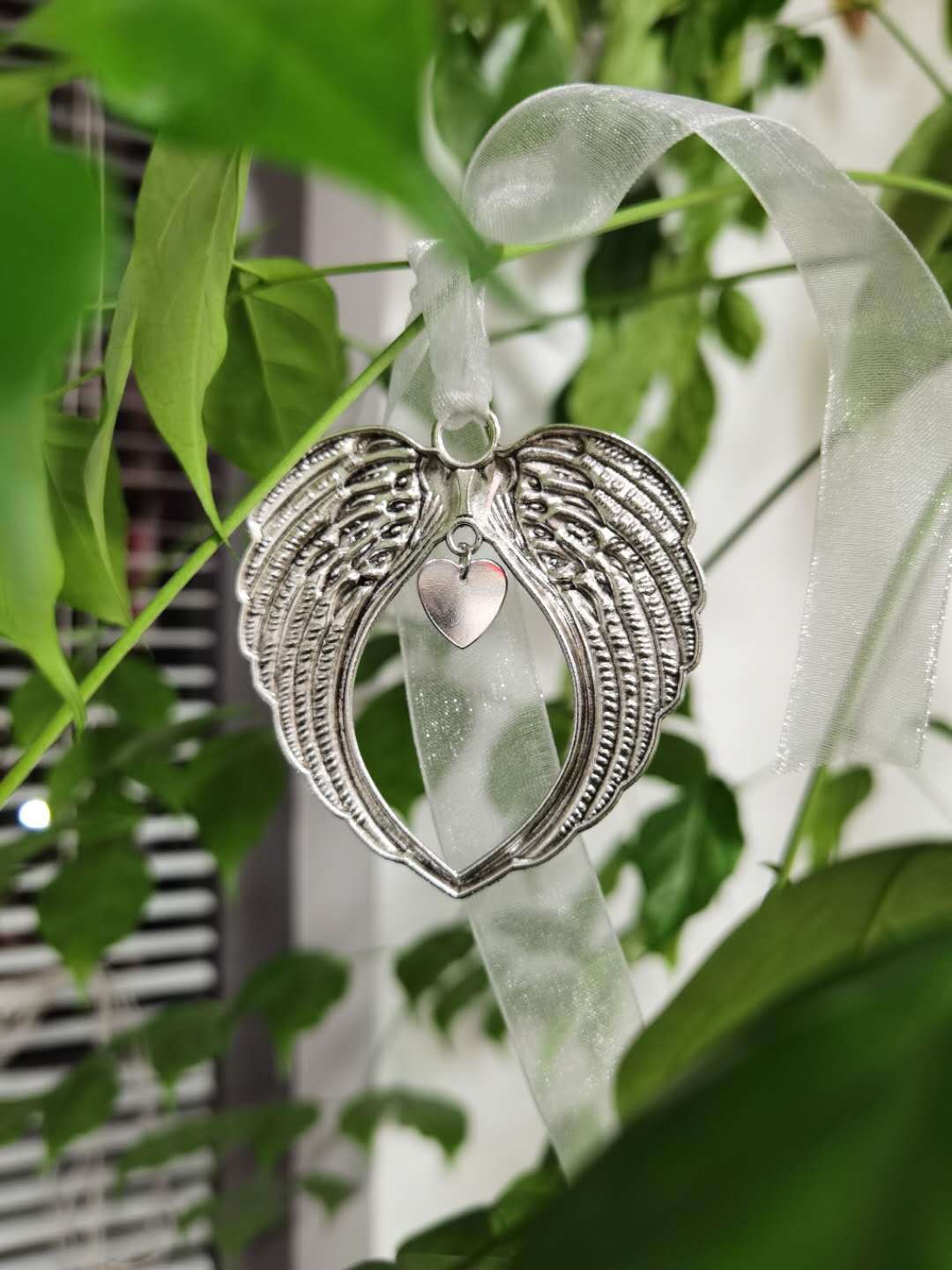 Memorial Angel Wings Heart Ornament A Piece of My Heart Is In Heaven-Jessemade AU