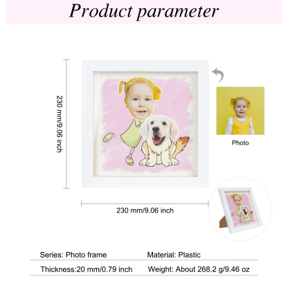 Personalised Couple Stereo Photo Frame With Dog-Jessemade AU