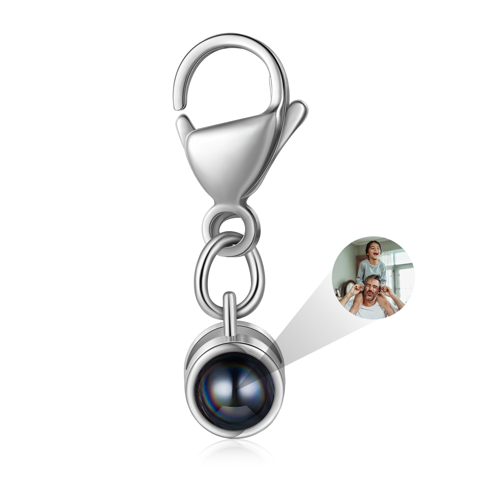 Personalised Projection Keychain Custom Photo Keyring Gift For Family/Friend/Couple-Jessemade AU