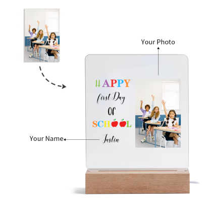 Happy First Day Of School-Personalised Photo Night Light-Jessemade AU