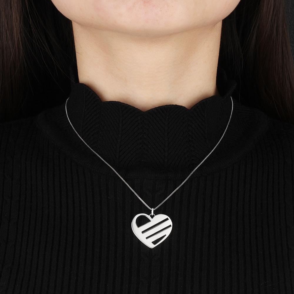 Persoalized Heart Neclace with 3 Names For Mom-Jessemade AU