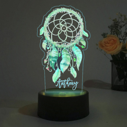 Personalised Dream Catcher Night Light Custom Name Gifts For Kids-Jessemade AU