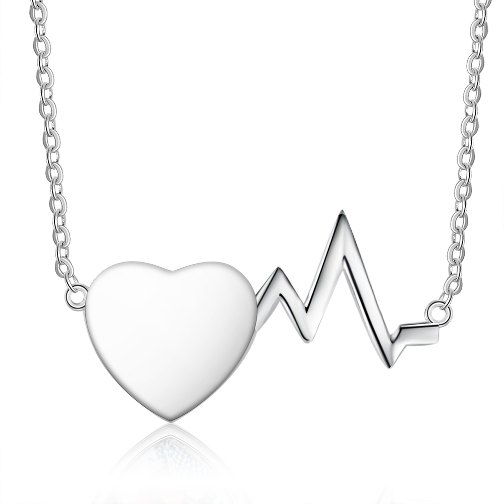 Personalised Heart Beat Necklace Custom 1 Photo Necklace Gifts For Her-Jessemade AU