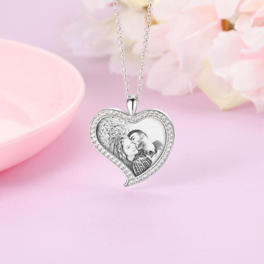 Personalised Heart Necklace Custom Photo Necklace Gifts For Her-Jessemade AU