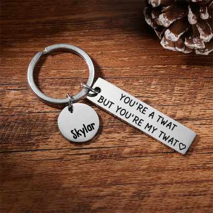 Personalised Name Keychain Custom Funny Keychain Stainless Steel Gift for Couples-Jessemade AU