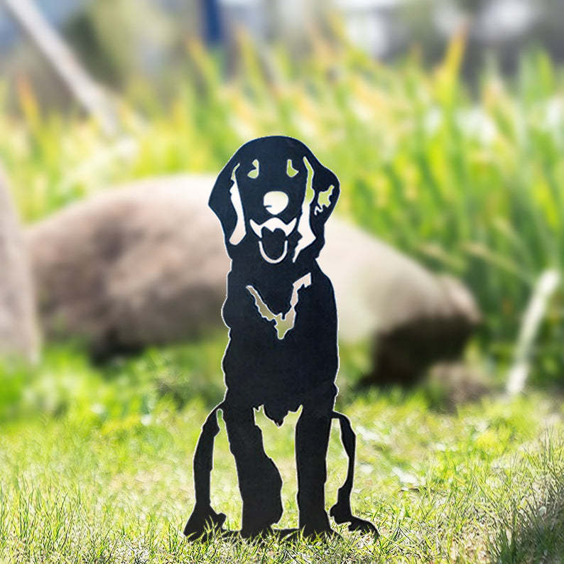 Golden Retriever Metal Dog Silhouette Garden Yard Decoration-Jessemade AU