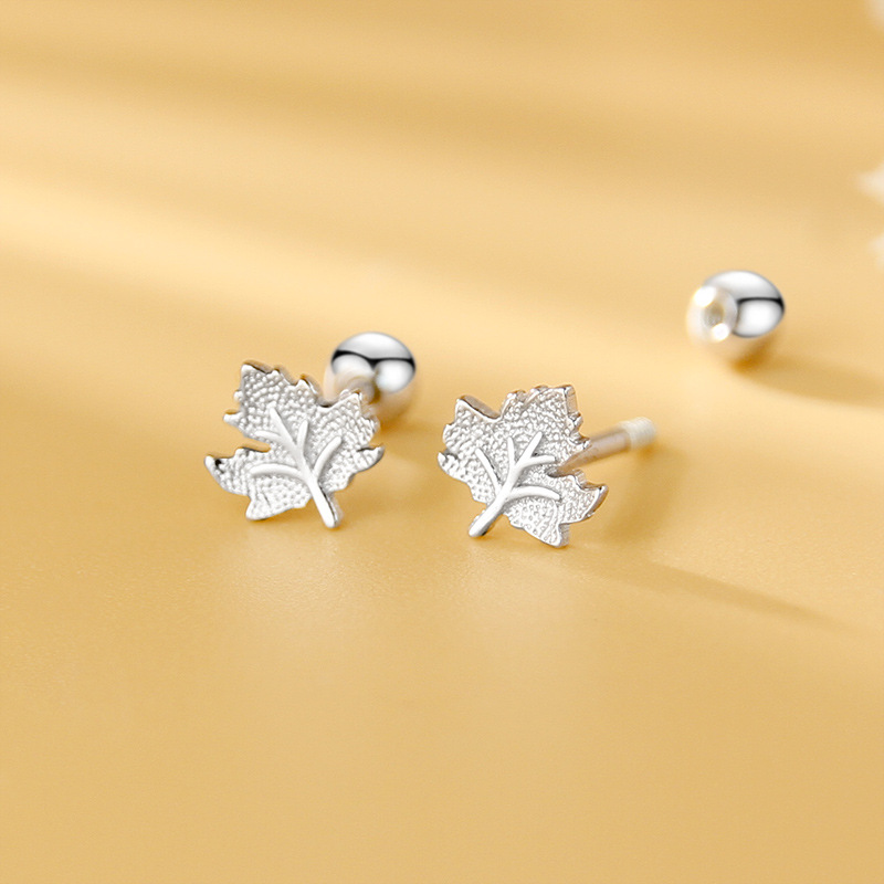 Women's Earrings Maple Leaf Earrings Silver Earrings Birthday Gift For Her-Jessemade AU