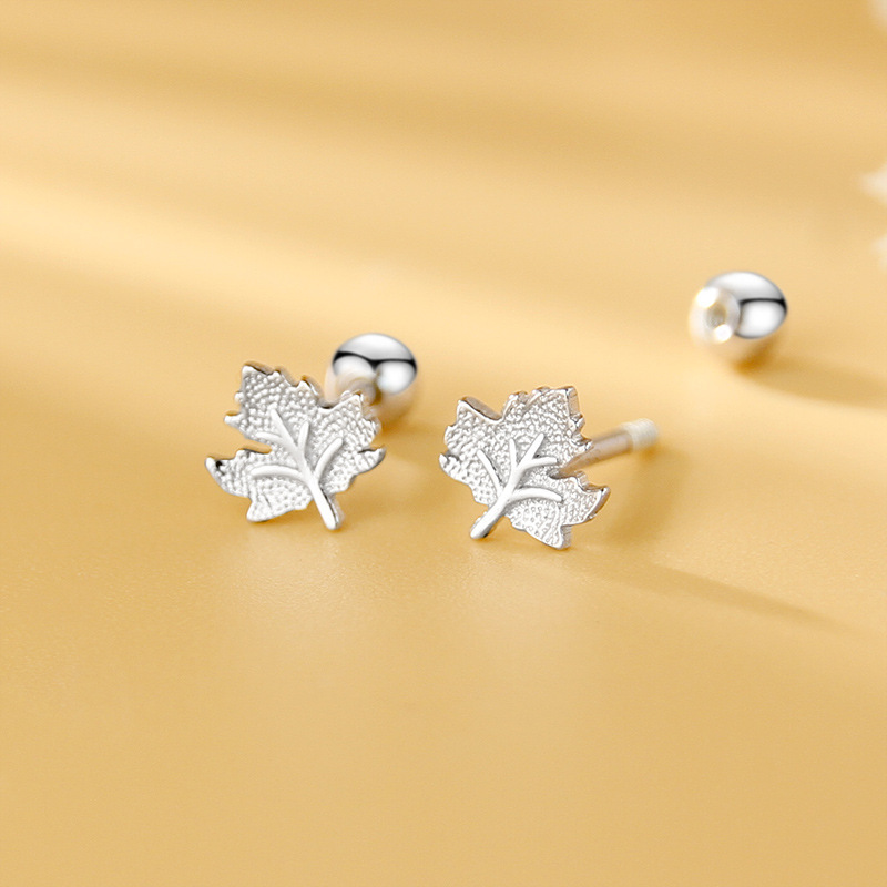 Women's Earrings Maple Leaf Earrings Silver Earrings Birthday Gift For Her-Jessemade AU