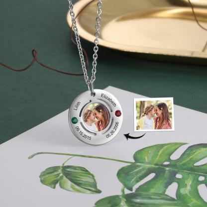 Personalised Birthstone Necklace Custom Photo Necklace Gifts For Her-Jessemade AU