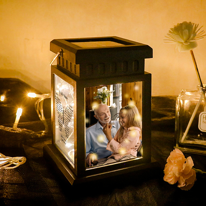 Personalised Photo Lantern Lamp As I Sit in Heaven Memorial Sympathy gift-Jessemade AU