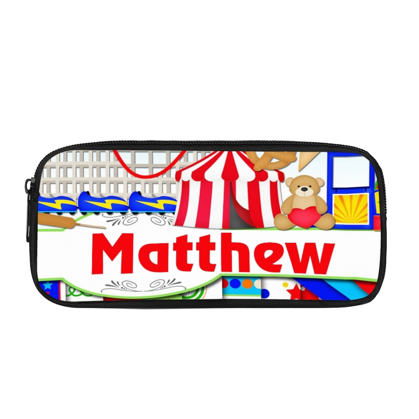 Personalised  Name Pencil Case Bear Pen Bag Zipper Back to School Gifts for Student-Jessemade AU