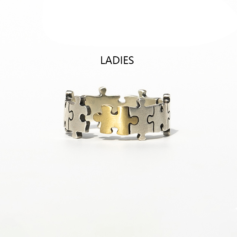 Couple Ring Set Matching Rings Puzzle Adjustable Ring Gift for Couple-Jessemade AU