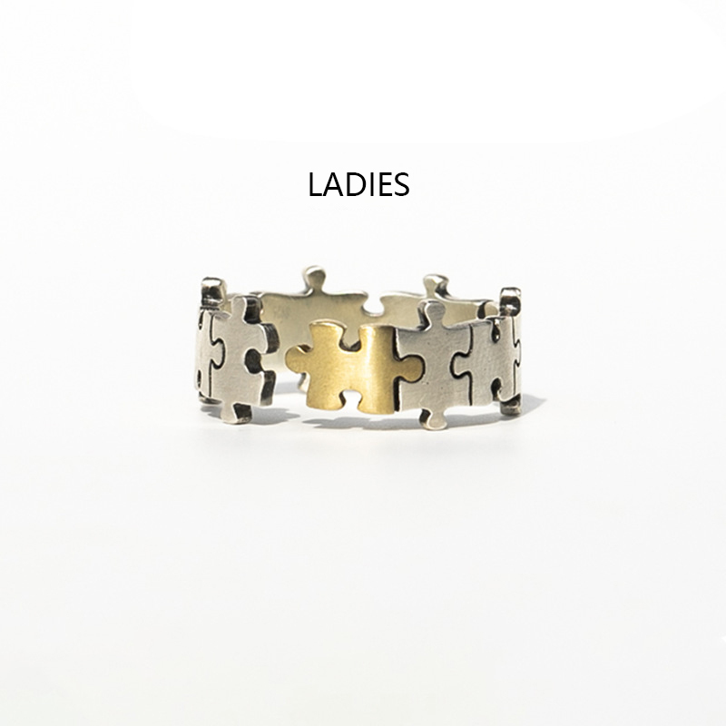 Couple Ring Set Matching Rings Puzzle Adjustable Ring Gift for Couple-Jessemade AU