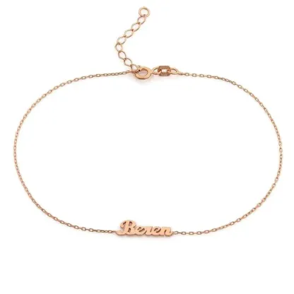 Adjustable Personalised Name Ankle Bracelet Custom 1 Name Anklet Gifts for Her-Jessemade AU