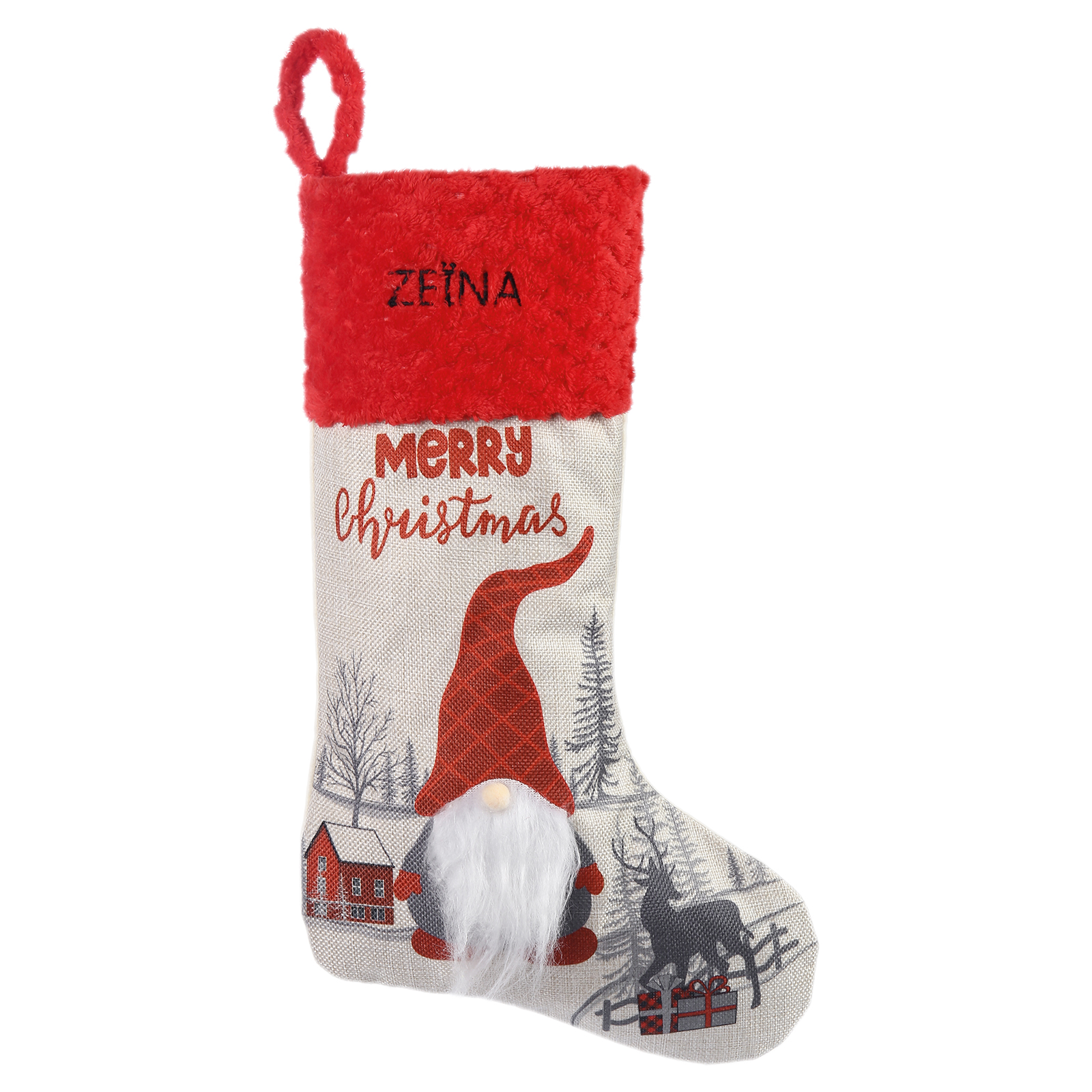 Personalised Christmas Stocking Ornaments Custom 1 Name Santa Claus Socks Gifts for Family Friends-Jessemade AU