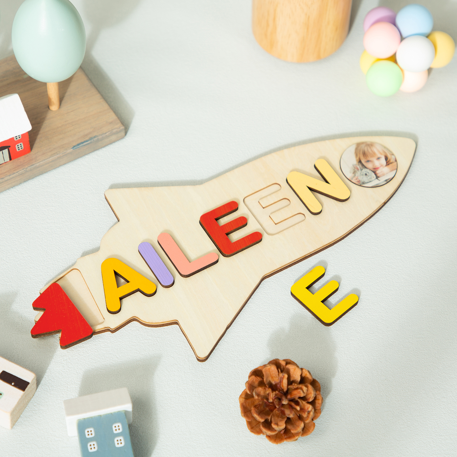 Personalised Kid's Wooden Name Alphabet Puzzle Toy for Toddlers Early Learning Child Toy-Jessemade AU