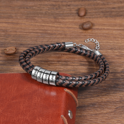 Personalised 4 Beads Men's Bracelet For Him-Jessemade AU