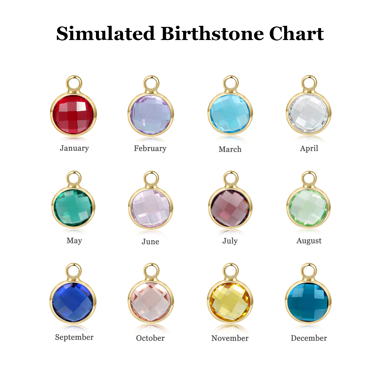 Personalised Starfish Necklace Custom Birthstone and Initial Kid's Necklace-Jessemade AU