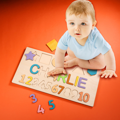 Personalised Kid's Wooden Name Alphabet Puzzle Toy for Toddlers Early Learning Child Toy-Jessemade AU
