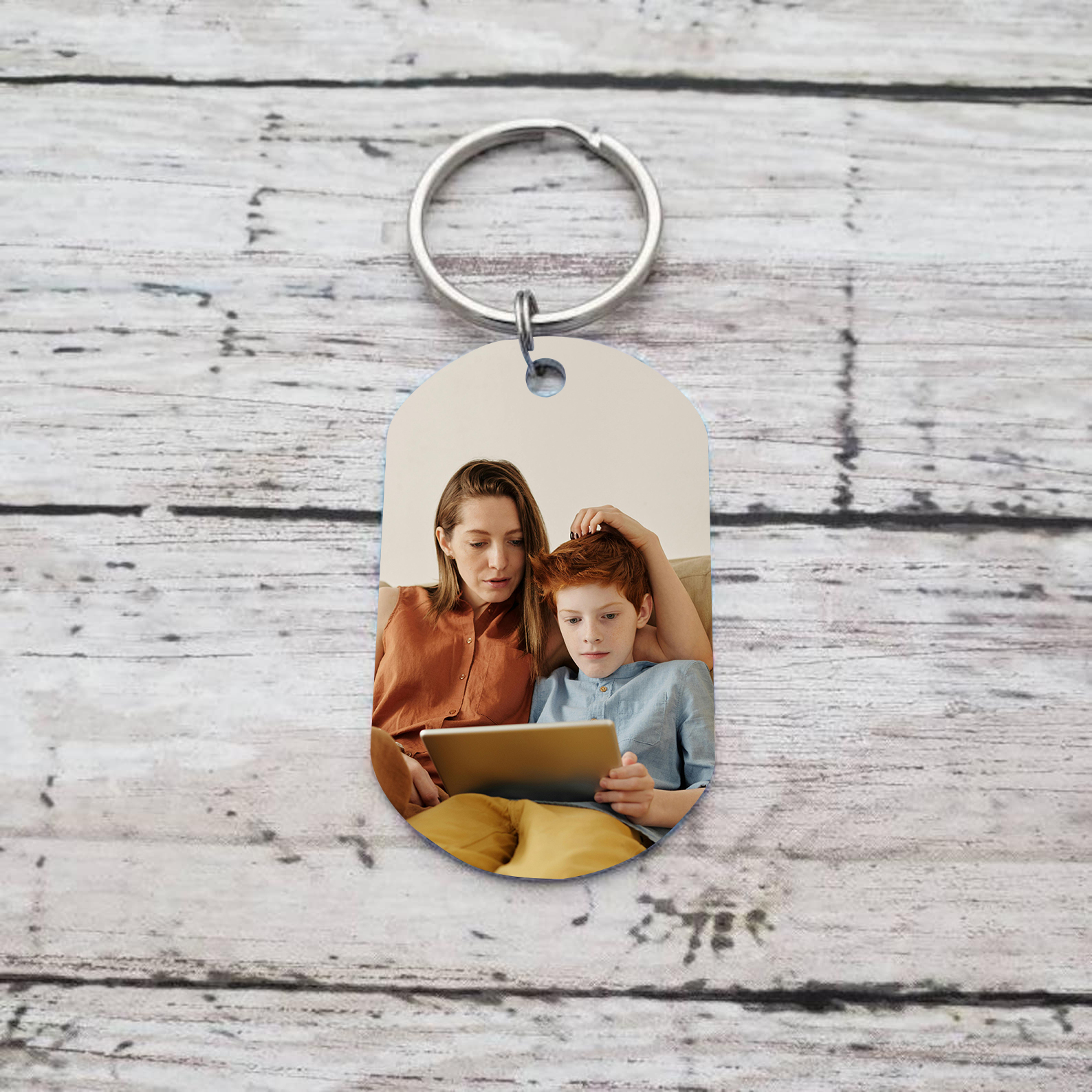 Personalised Photo & Name Keychain Gifts for Mother/Father - Thank You For Loving Me As Your Own-Jessemade AU