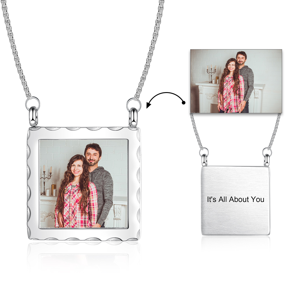 Personalised Photo Necklace Custom Picture Necklace Message Gifts For Her-Jessemade AU