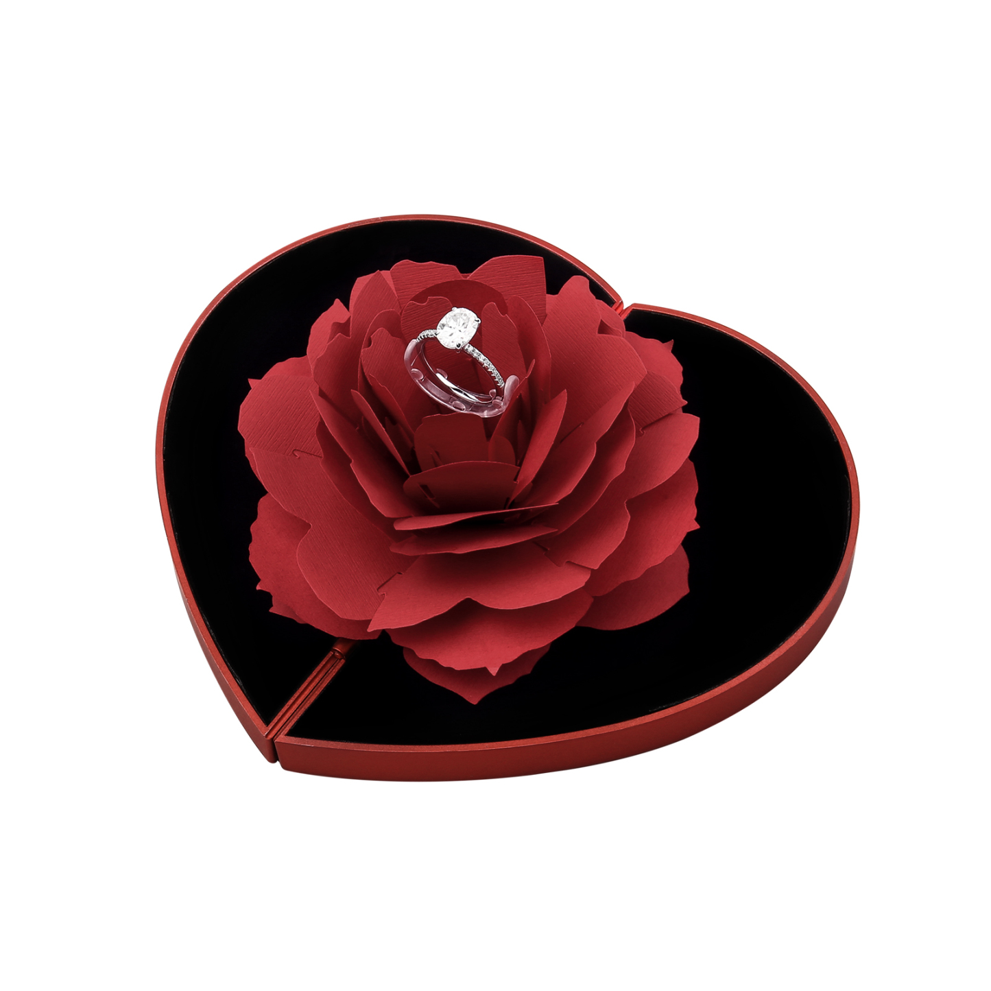 Ring Gift Box Rose Exquisite Jewelry Box Valentine's Day Gift Packaging Box-Jessemade AU