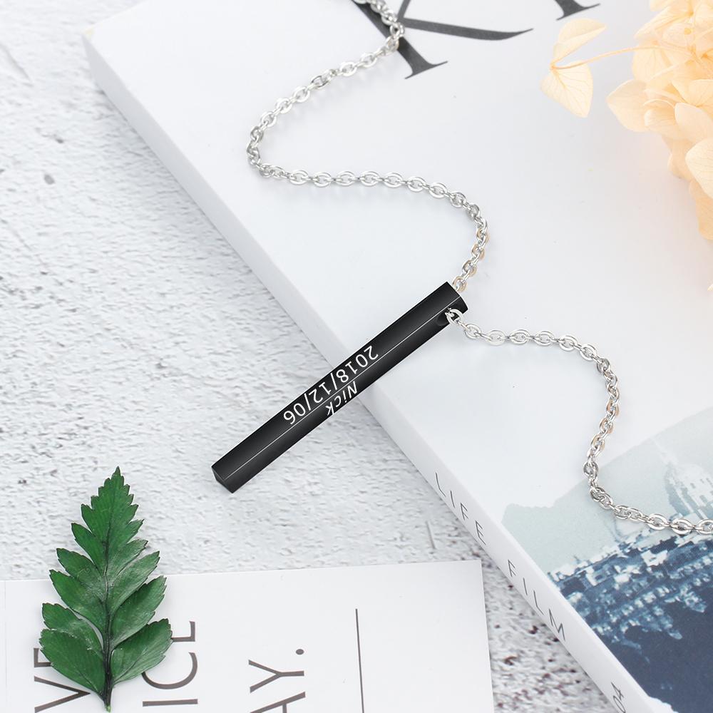 Customised 3D Bar Necklace-Jessemade AU