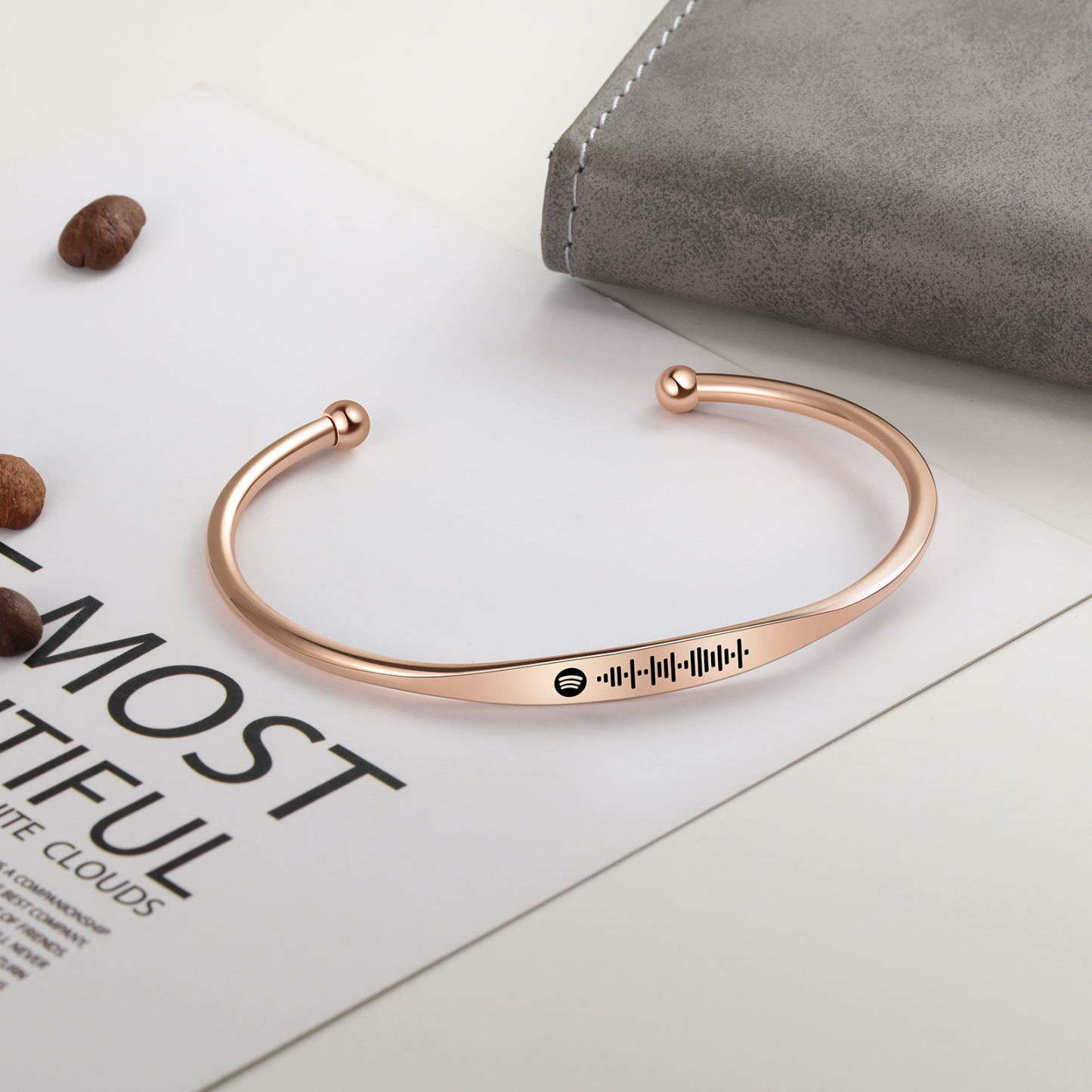 Customised Spotify code Women's Semi-open bracelet For Lover-Jessemade AU