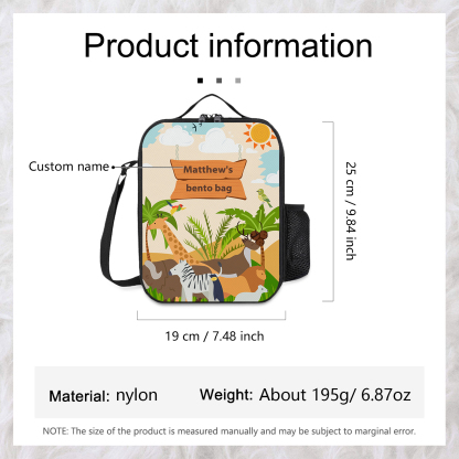 Custom Name Lunch Bag Personalised Forest Park Lunch Box Gifts for Kids-Jessemade AU