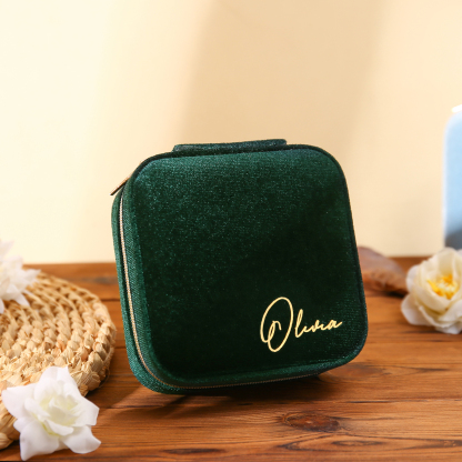 Personalised Name Jewelry Storage Box Custom Travel Jewelry Box Gifts for Ladies Girls-Jessemade AU