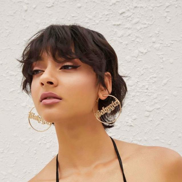 Personalised Name Hoop Earrings Gifts for Her-Jessemade AU