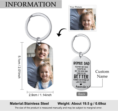 Personalised Photo Keychain Gifts for Dad-You Have Make My Life Better-Jessemade AU