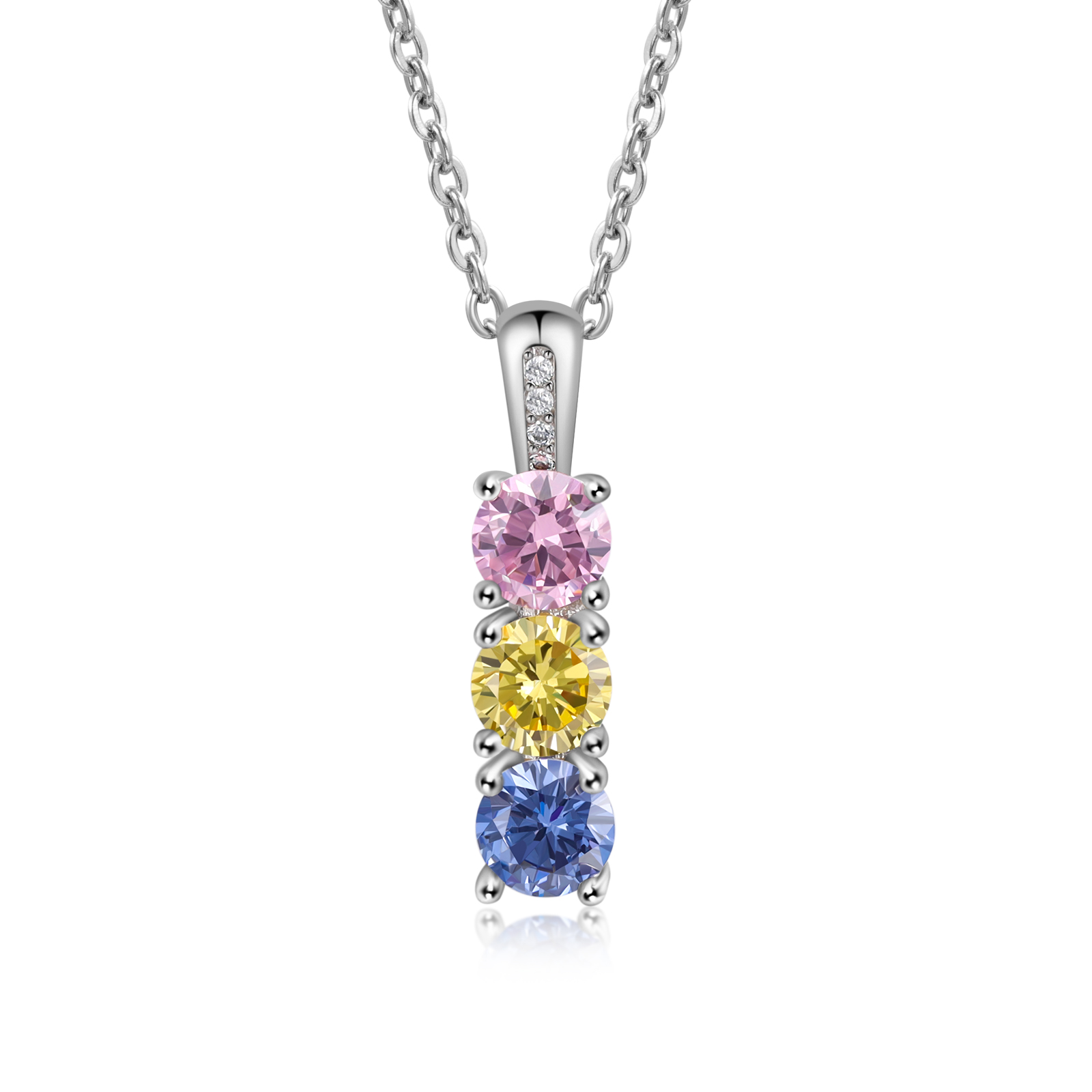 Family Birthstone Necklace Personalised 3 Stones Family Tribal Necklace for Her-Jessemade AU