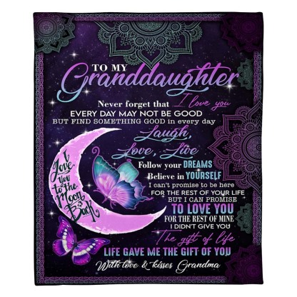 Grandma To Granddaughter, Never Forget That I Love You, Flannel Blanket-Jessemade AU