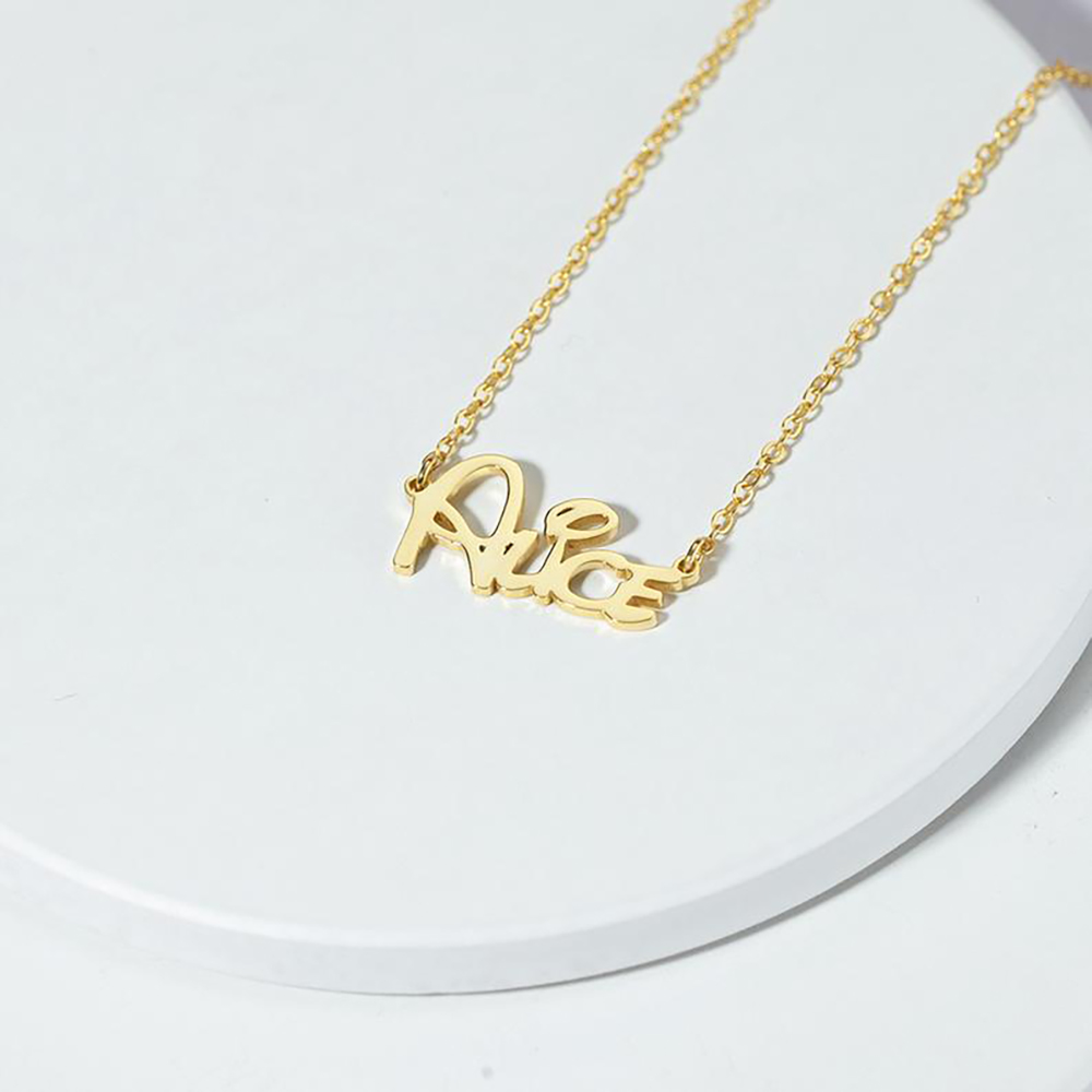 Personalised Necklace Custom 1 Name Necklace Gift For Women-Jessemade AU