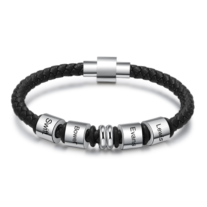 Personalised 4 Beads Men's Bracelet For Him-Jessemade AU