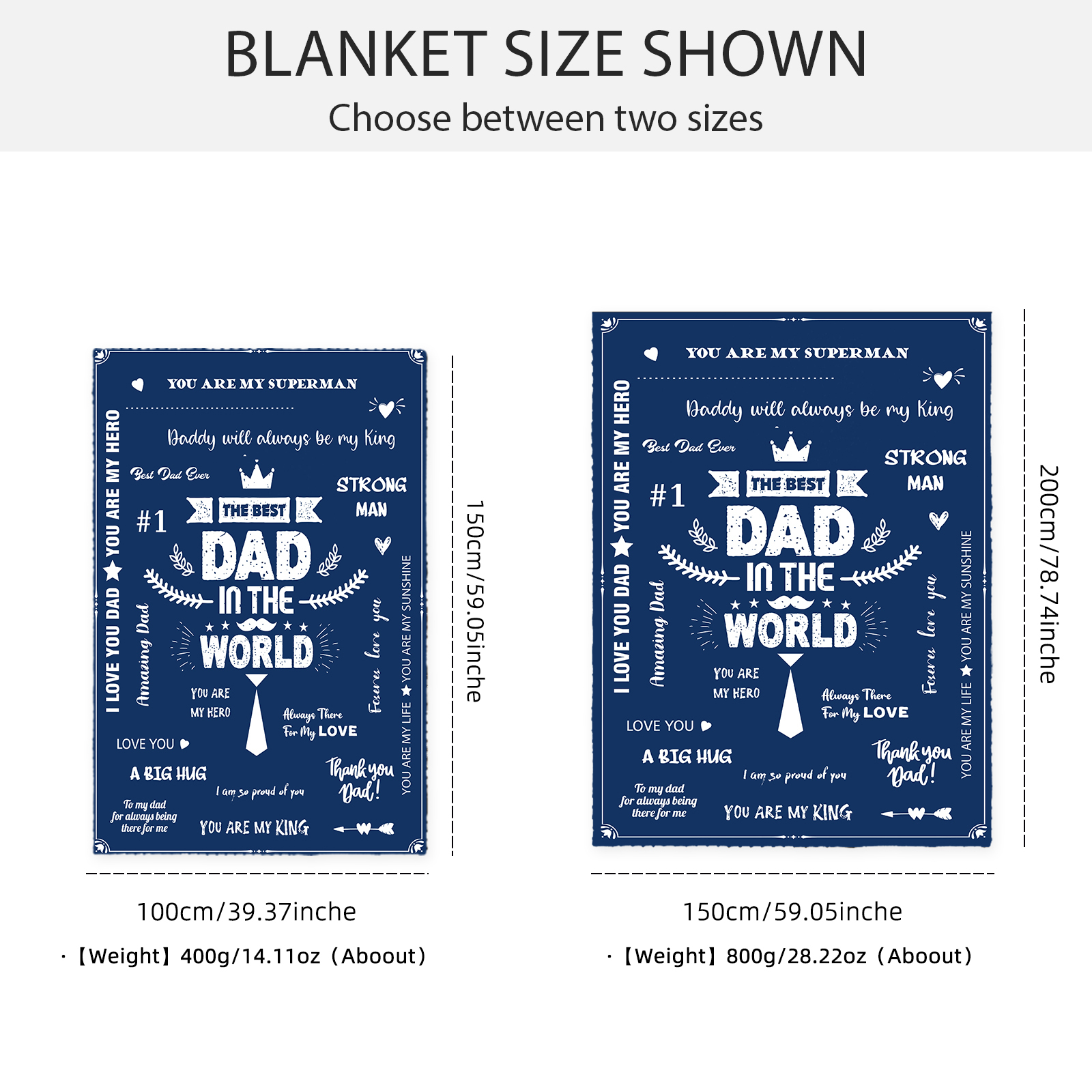 The Best Dad In The World Soft and Comfortable Flannel Fleece blanket Gift for My Father-Jessemade AU