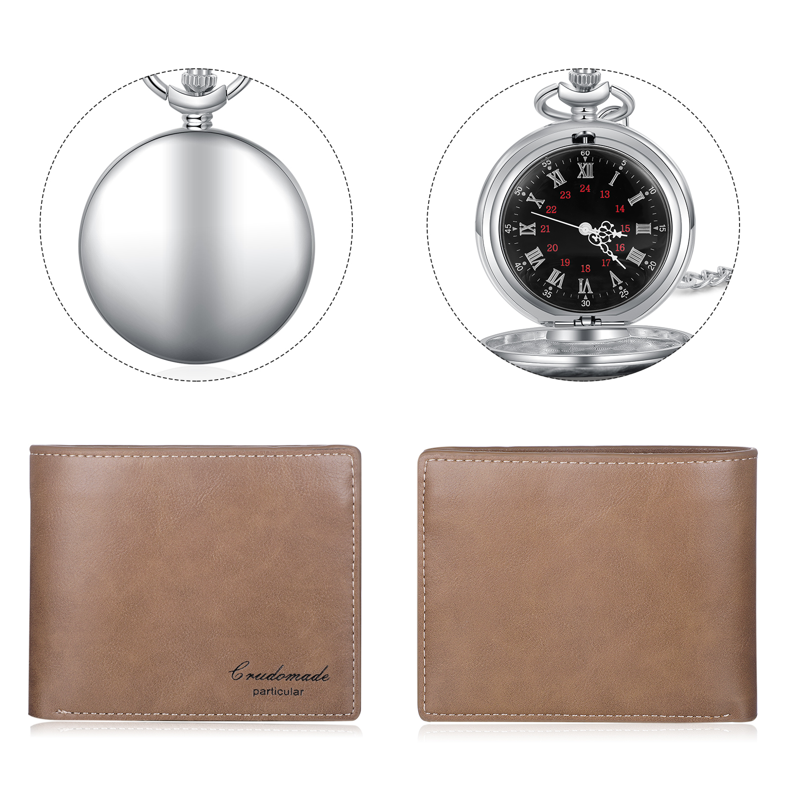 Pocket & Watch & Wallet Gift Set For Him-Jessemade AU