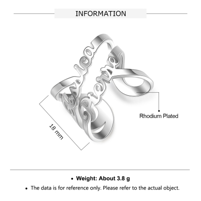 Personalised Ring Custom 2 Names Ring Best Gift For Women-Jessemade AU