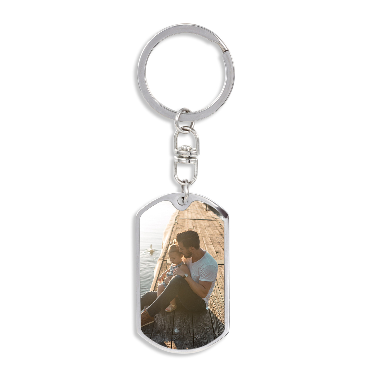 Fishing Keychain For Dad Custom Photo Keyring Engrave 1 Name Father's Day Gifts-Jessemade AU