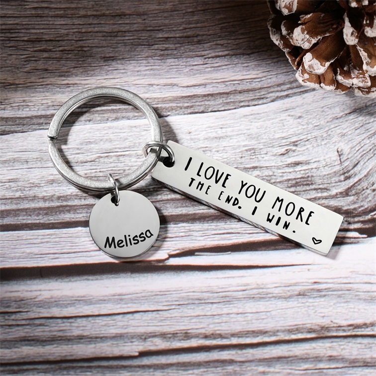 I Love You More The End I Win Keychain Personalised Name Gifts for Couple-Jessemade AU